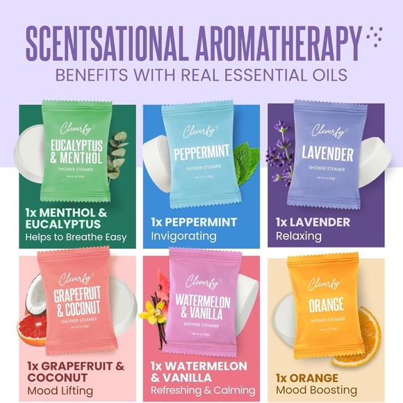 Shower Steamers Aromatherapy Gift Set - 6 Tablets - Picture 4 of 7